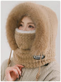 Women's scarf and plush hat two-piece set