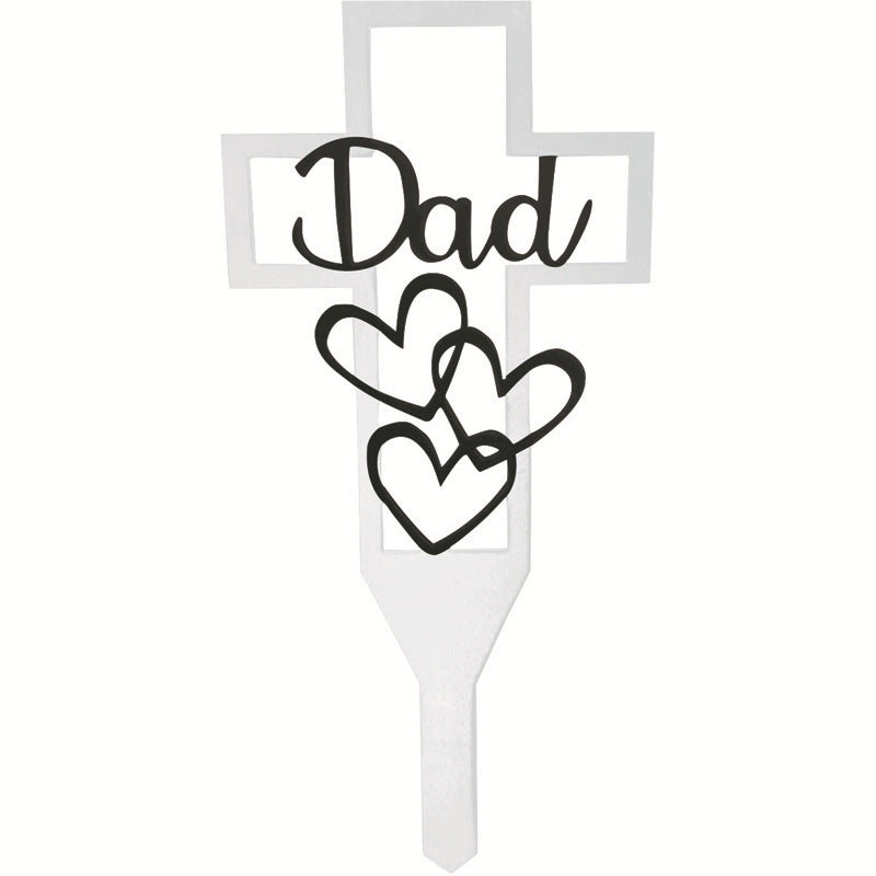 Metall Hohles Kreuz Grabschmuck Friedhofsornament für Verwandte
