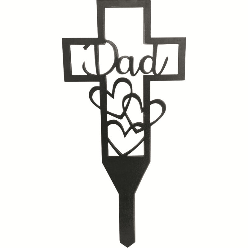 Metall Hohles Kreuz Grabschmuck Friedhofsornament für Verwandte