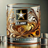 SheremArt Veteran Tribute Glass