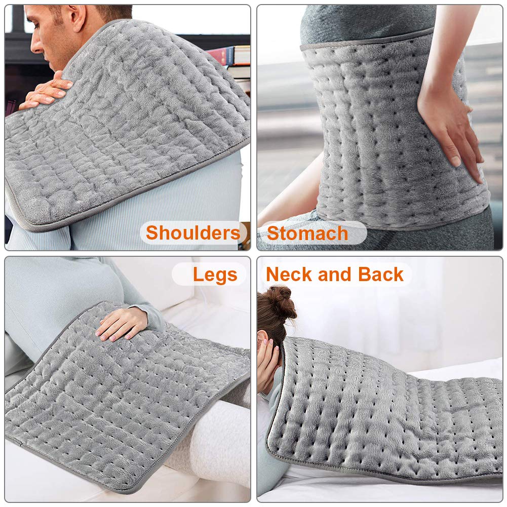 Coussin chauffant électrique, coussin chauffant pour le dos et les douleurs musculaires