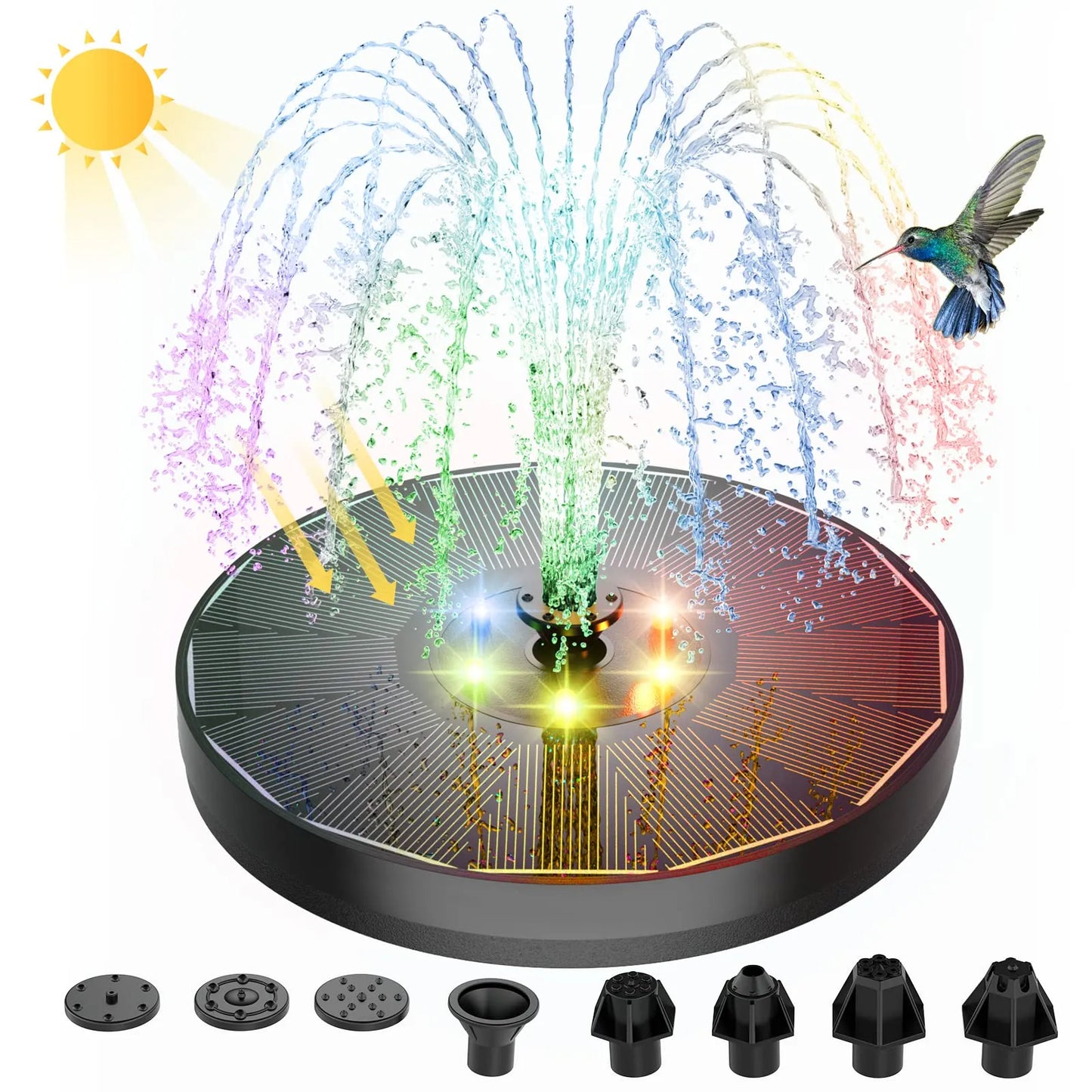 Sherem LED-beleuchteter Solar-Wasserbrunnen