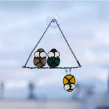 SheremArt Sunny Owls Window Hangings