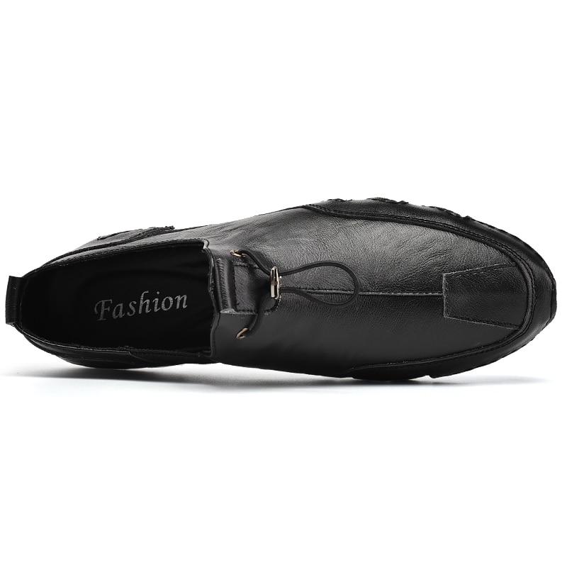 Herren Slipper Freizeitschuhe aus Leder Leichte Mokassins zum Hineinschlüpfen