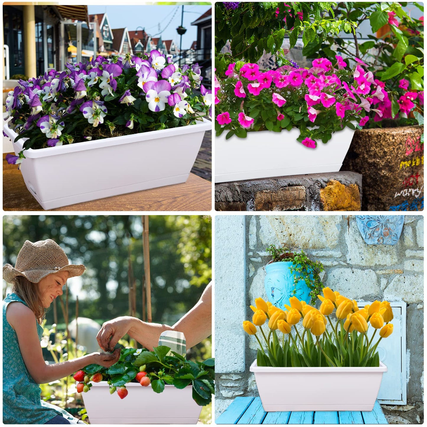 Rechteckiger Blumenkasten