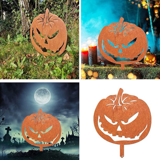 Halloween Gartenornamente Gruseliger Kürbis