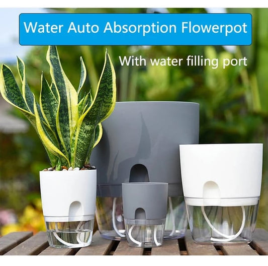 Pot de fleurs à réserve d'eau