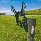 Sherem Farm Peeping Animal Metal Art