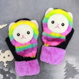 2022 new cartoon plush knitted gloves🌈 - Keilini