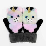 2022 new cartoon plush knitted gloves🌈 - Keilini