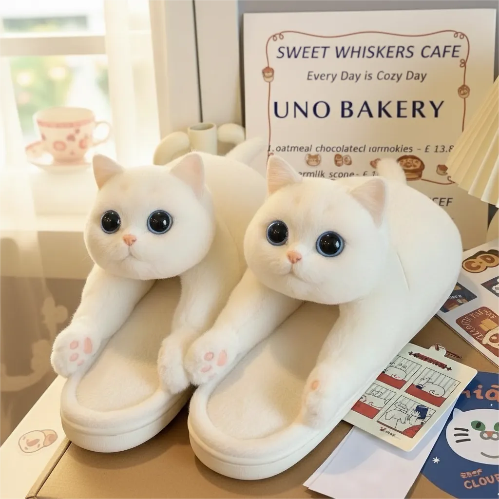 Zekear Mochi-Katzenpantoffeln