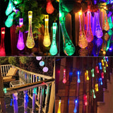 8 Modes Water Drop Solar Lights