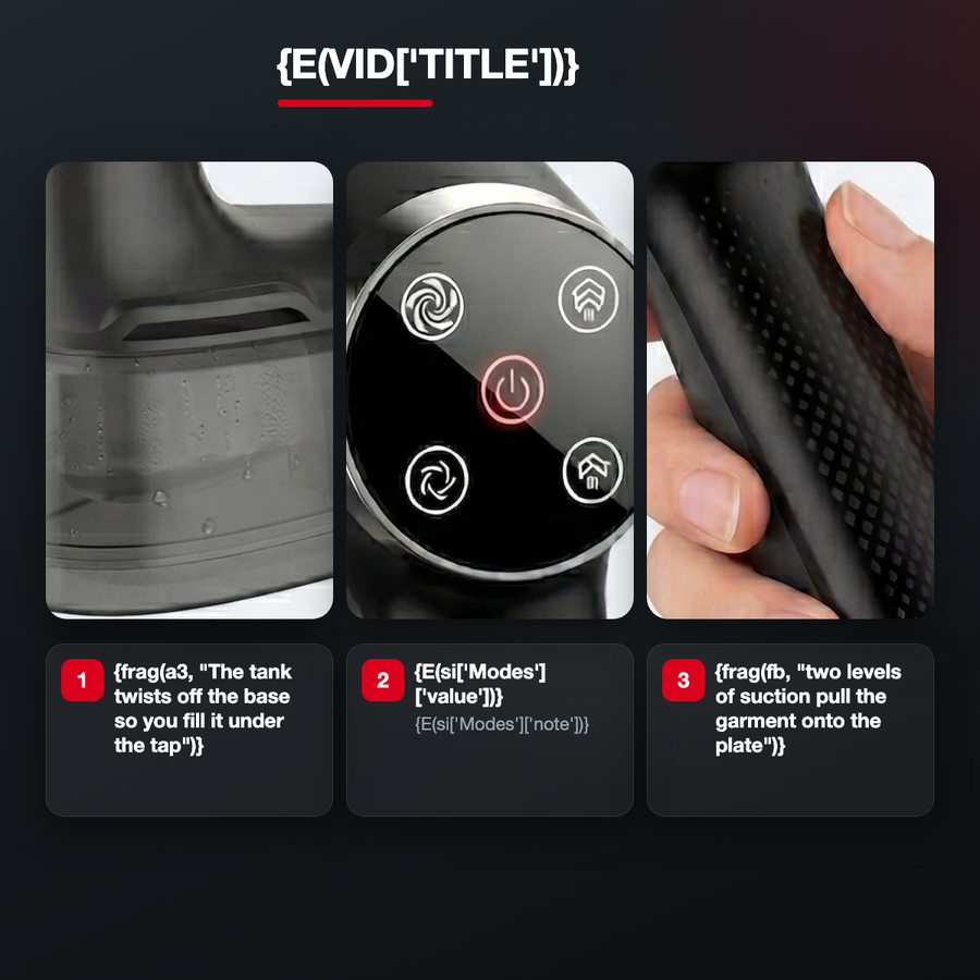 Three steps: fill the tank, pick a mode, hold and pass