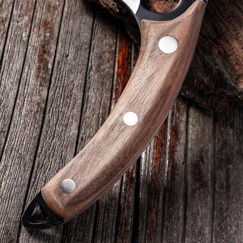 Japanisches Kochmesser, Handgeschmiedetes Ausbeinmesser 6” Hackbeil