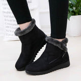 Dropshipping Casual shoes woman winter ankle boots women shoes 2021 new fashion non-slip warm plush zipper women snow boots