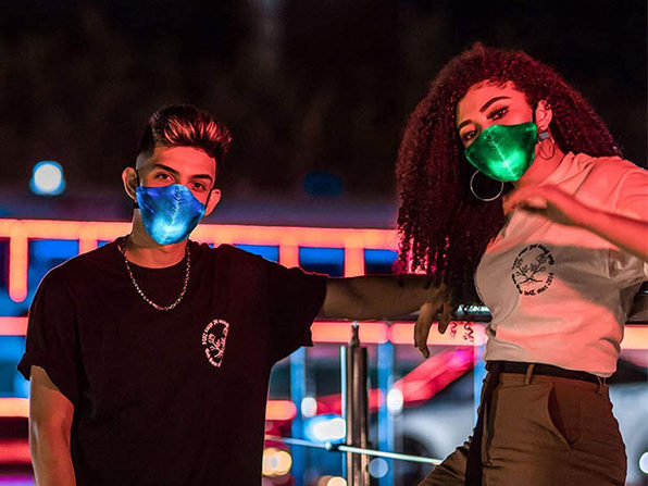 Leuchtende 3D-LED-Maske mit 7 Farben