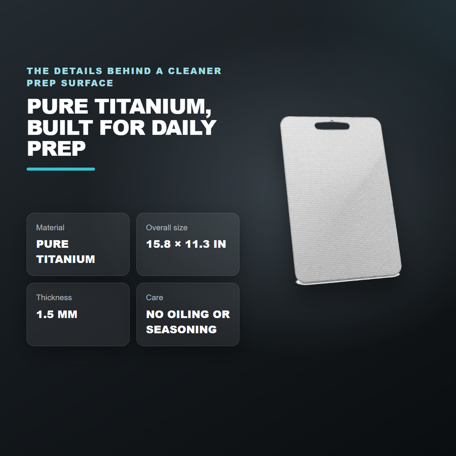 TitanShield titanium cutting board specifications