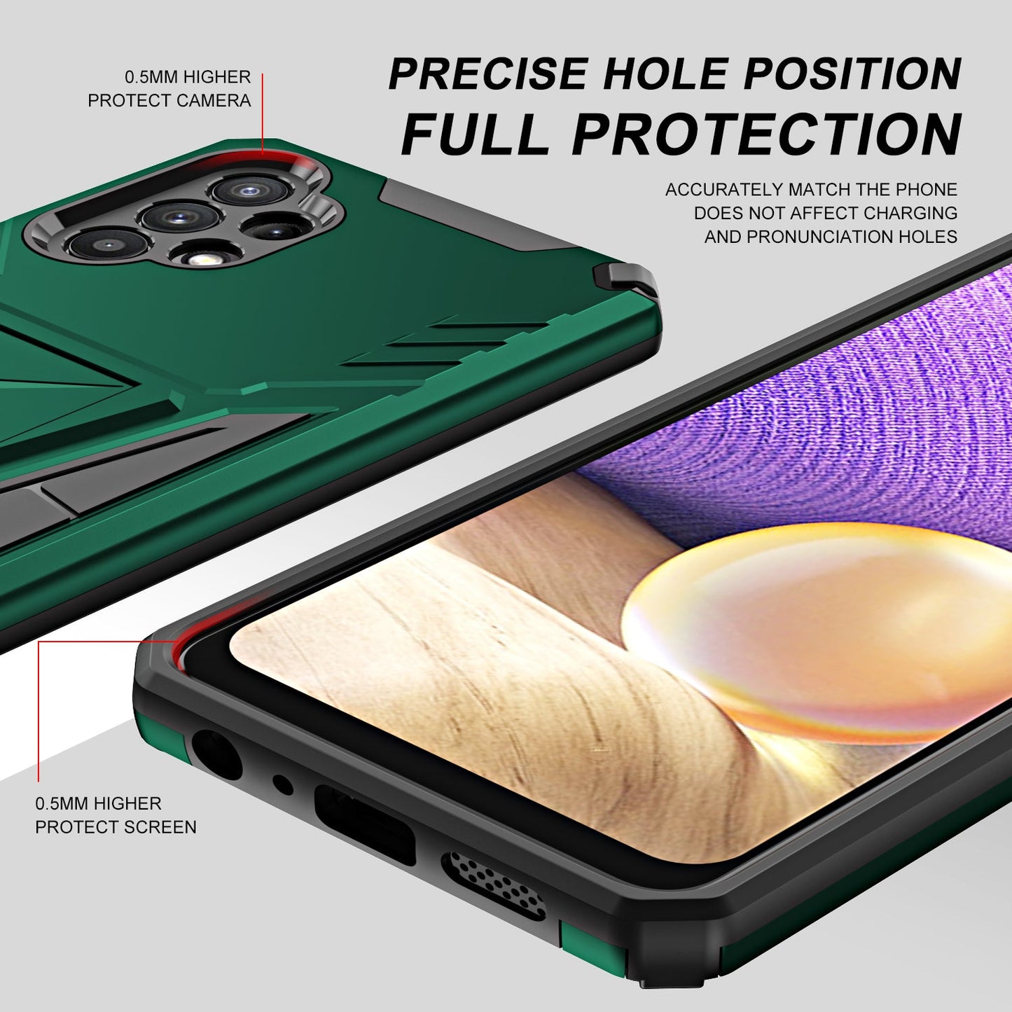 Neue magnetische Handyhülle mit außergewöhnlicher Rüstungshalterung für Samsung A32 5G