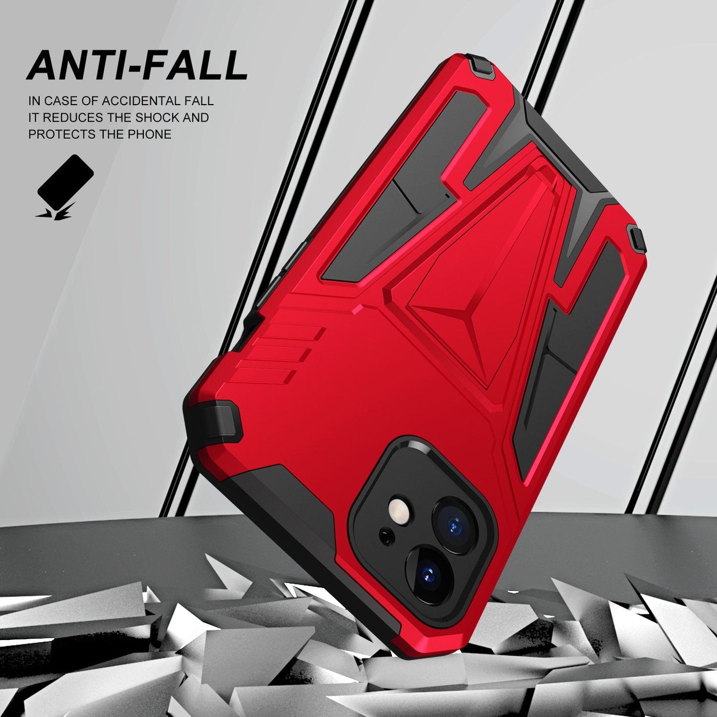 Nouvelle coque de téléphone magnétique avec support en armure extraordinaire pour iPhone