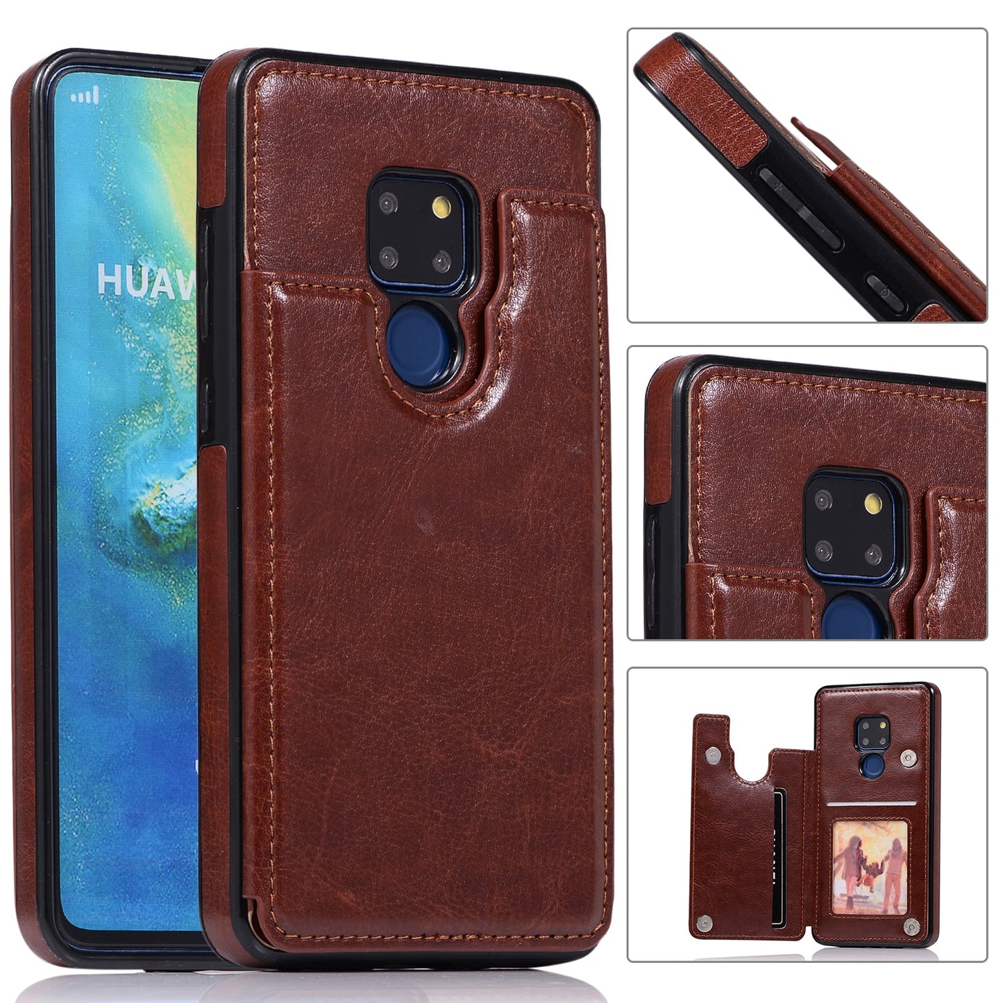Luxuriöse 4-IN-1-Lederhülle für HUAWEI