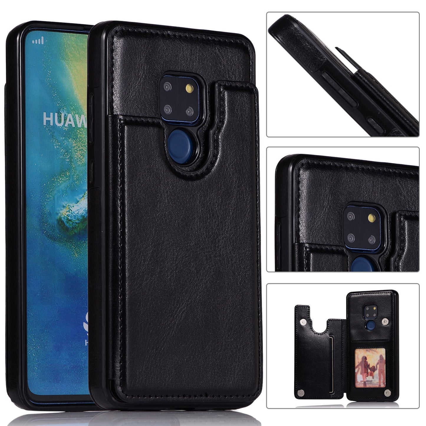 Luxuriöse 4-IN-1-Lederhülle für HUAWEI