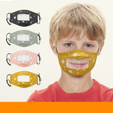 Cotton Face Mask with Anti Fog Clear Window Face Covering For Child