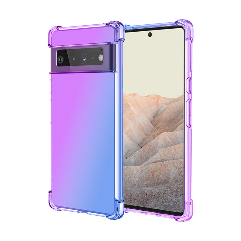 Luxuriöse, stoßfeste Silikon-Verlaufshülle für Google Pixel