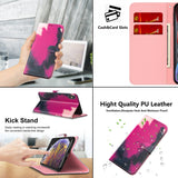 Watercolor Graffiti Flip Wallet Phone Case For Samsung