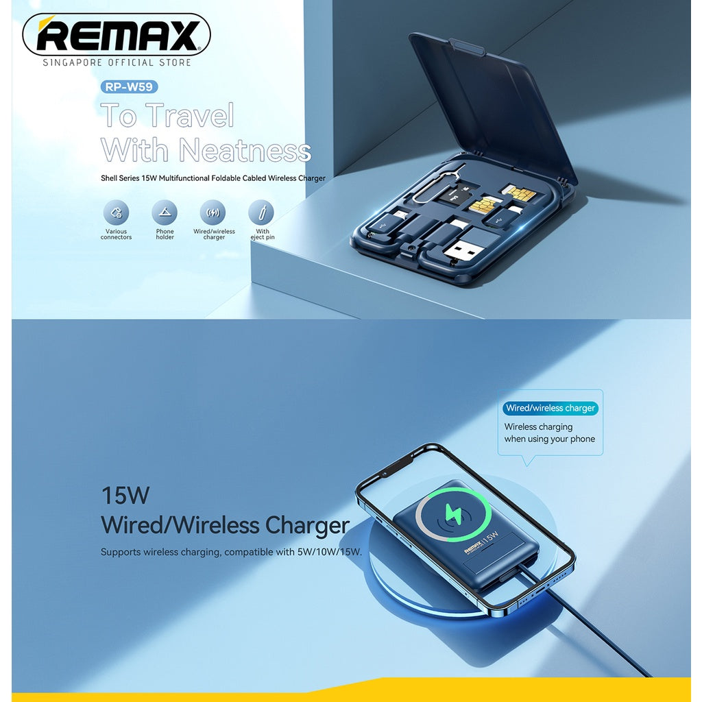 Remax Rp-w59 Shell Series 15w Multifunctional Charger