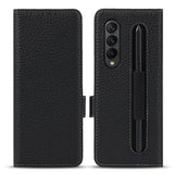 High Quality Lychee Anti-drop Pen Slot Phone Case For Samsung Galaxy Z Fold3 5G