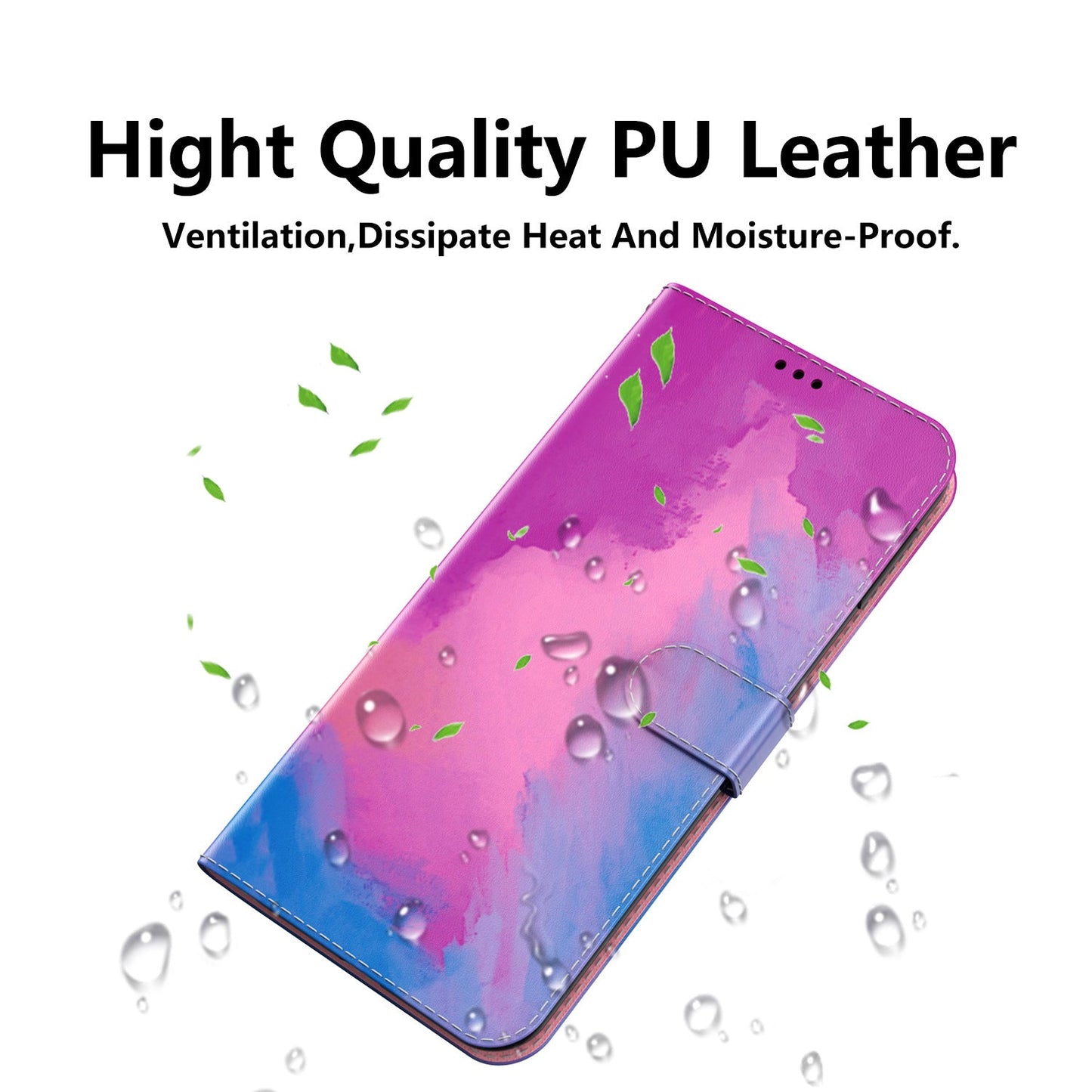 Aquarell Graffiti Flip Wallet Handyhülle für Samsung