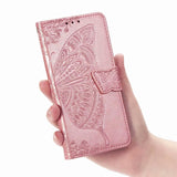 Luxury Embossed Butterfly Leather Wallet Flip Case for LG Stylo 4