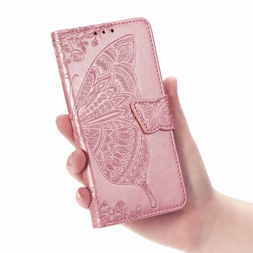 Neue Luxus Geprägte Schmetterlings Leder Geldbörsen-Schutzhülle für IPHONE 7/8