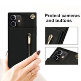 New Crossbody Zipper Wallet Phone Case For iPhone