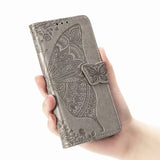 Luxury Embossed Butterfly Leather Wallet Flip Case for LG Stylo 4