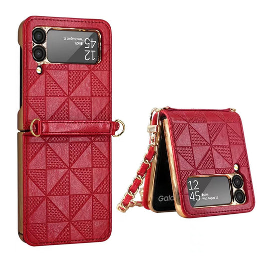 New Folding Chain Phone Case For Samsung Galaxy Z Flip 3 5G