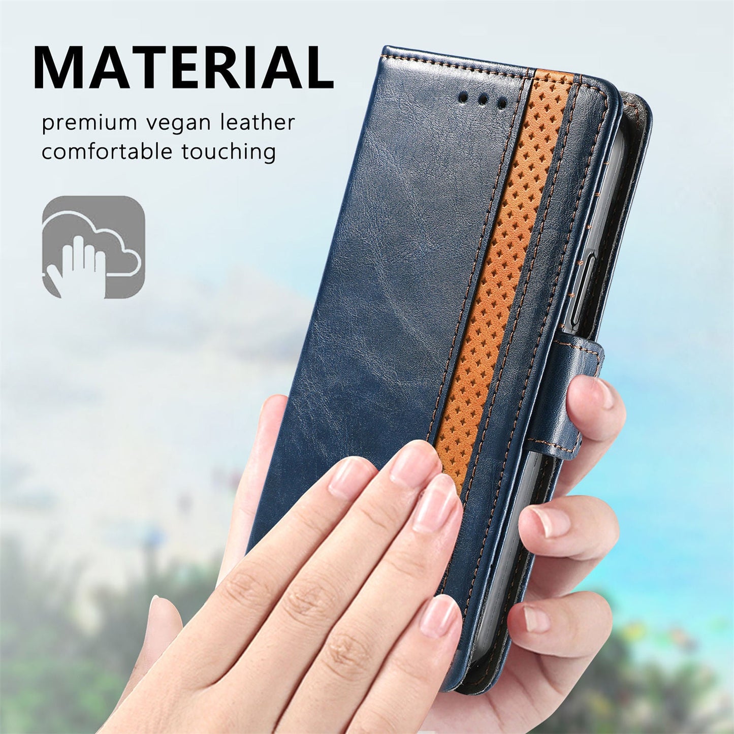 Magnetische Leder-Handyhülle für Samsung Galaxy Z Fold3 5G