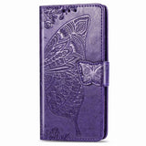 Luxury Embossed Butterfly Leather Wallet Flip Case For iPhone 12 Series