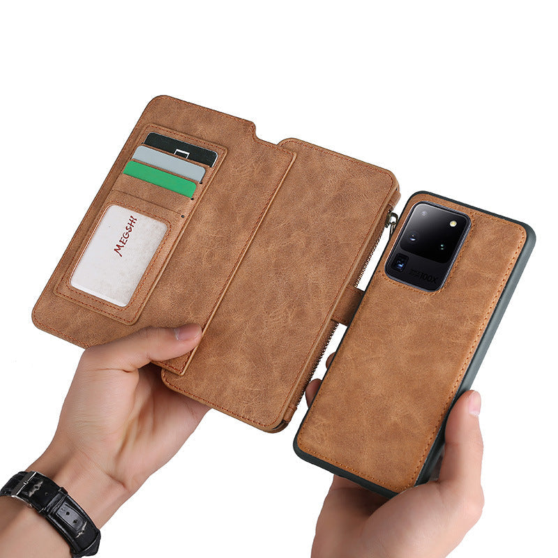 Multifunctional Magnetic Card Wallet Phone Case For Samsung S/Note Series