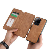 Multifunctional Magnetic Card Wallet Phone Case For Samsung A Series