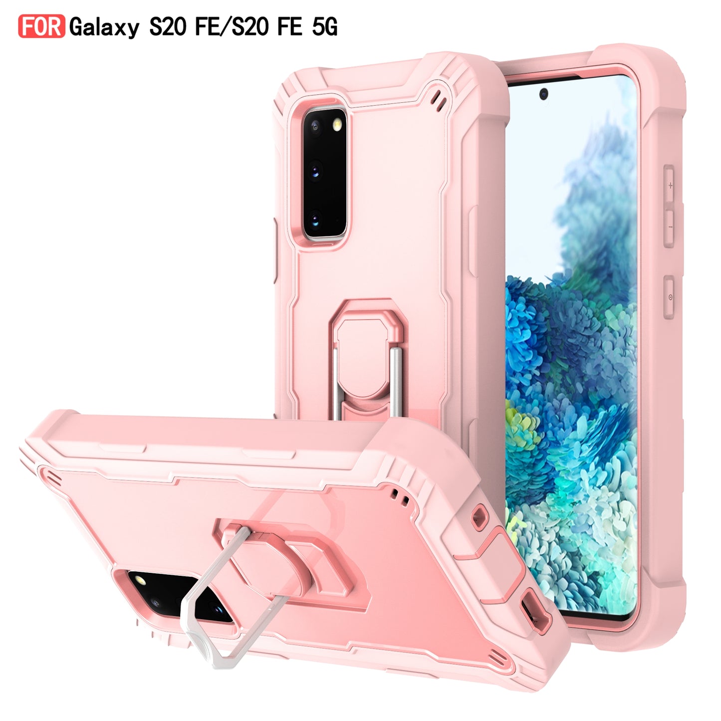 Coque antichoc avec support en métal pour Samsung S20FE 4G/5G