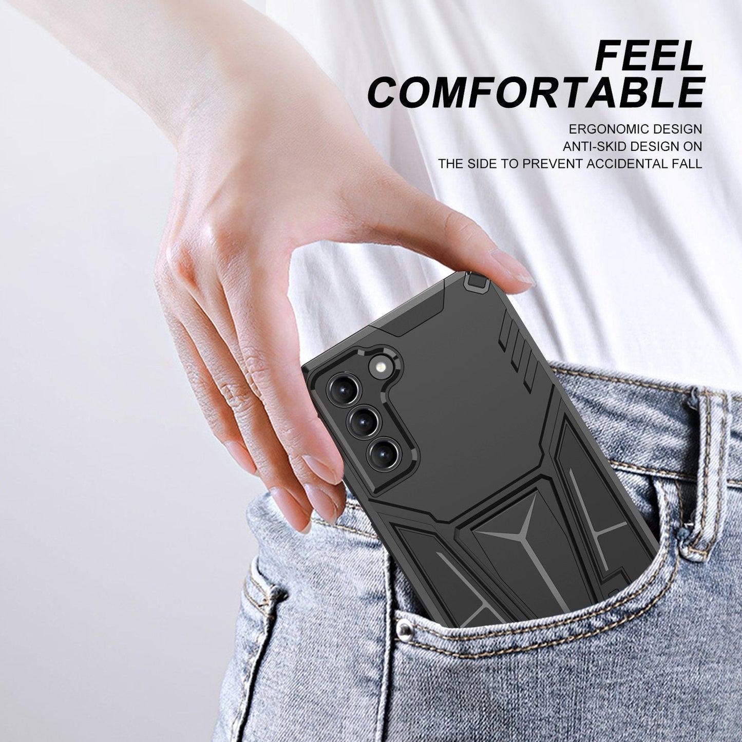 Neue außergewöhnliche Rüstungs-Halterung Magnetische Handyhülle für Samsung S21FE
