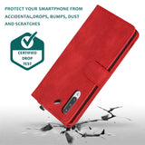 Luxury Skin Feel Multi-card Zipper Leather Case For Samsung A70