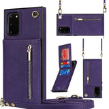 New Crossbody Zipper Wallet Phone Case For Samsung S20