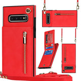 New Crossbody Zipper Wallet Phone Case For Samsung S10