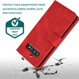 Luxury Skin Feel Multi-card Zipper Leather Case For Samsung S10 Plus