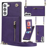 New Crossbody Zipper Wallet Phone Case For Samsung S21FE