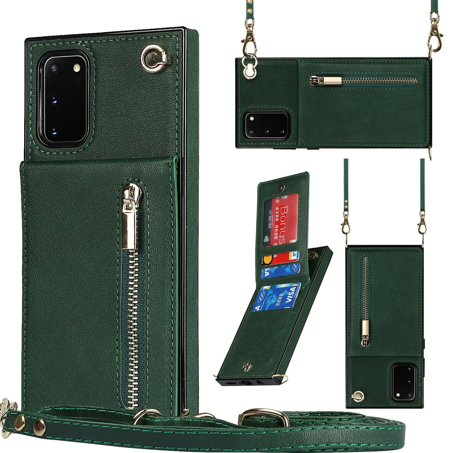 Neue Umhänge-Reißverschluss-Brieftaschen-Handyhülle für Samsung S20FE 4G/5G