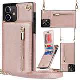 New Crossbody Zipper Wallet Phone Case For iPhone