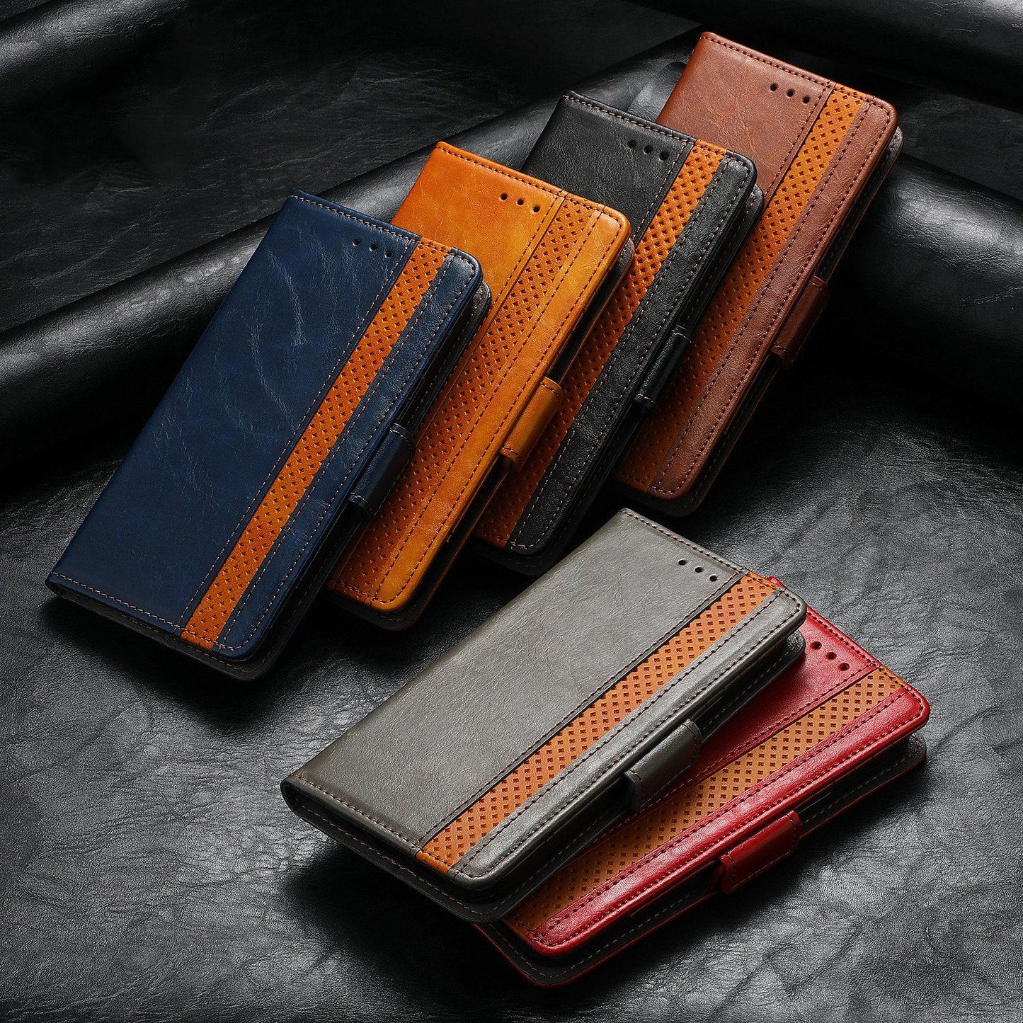 Magnetische Leder Handyhülle für Samsung